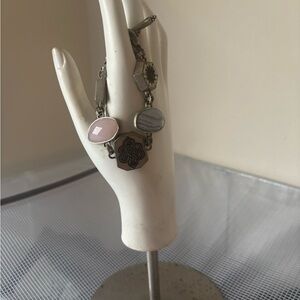 Silver with multi colored stones women’s bracelet.